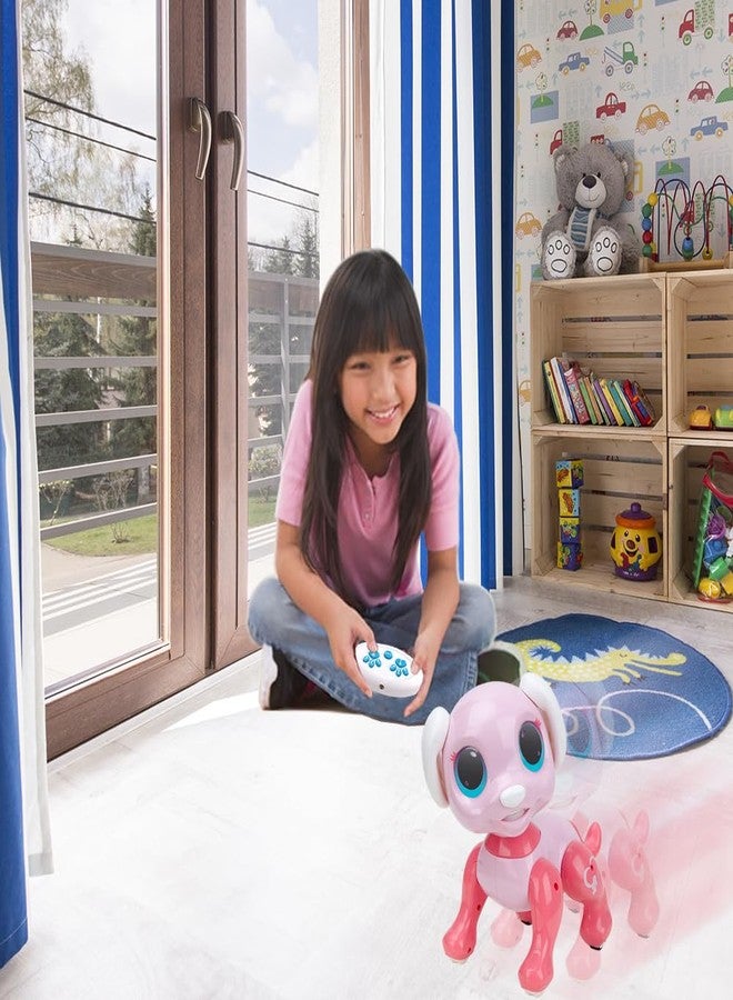 BIRANCO. Remote Control Dog Gesture Sensing - Smart Puppy Pink Toy Robot Pet Walks Barks Interactive with Toddler, STEM Play, Best Christmas Holiday Birthday Gifts for 3 4 5 6 7 8 Years Old Girl - Image 2